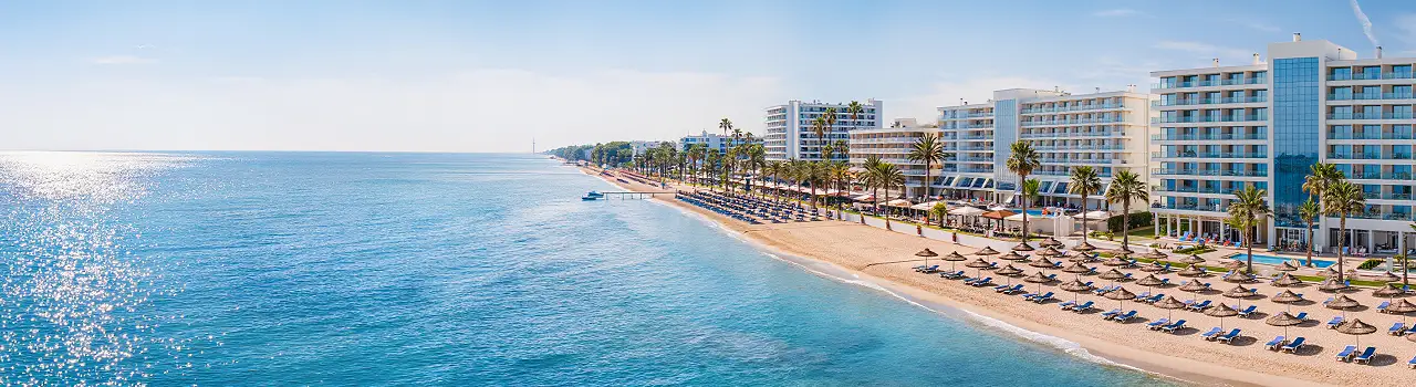 Strandpromenade von Monastir mit Hotels, Pauschalreise Monastir